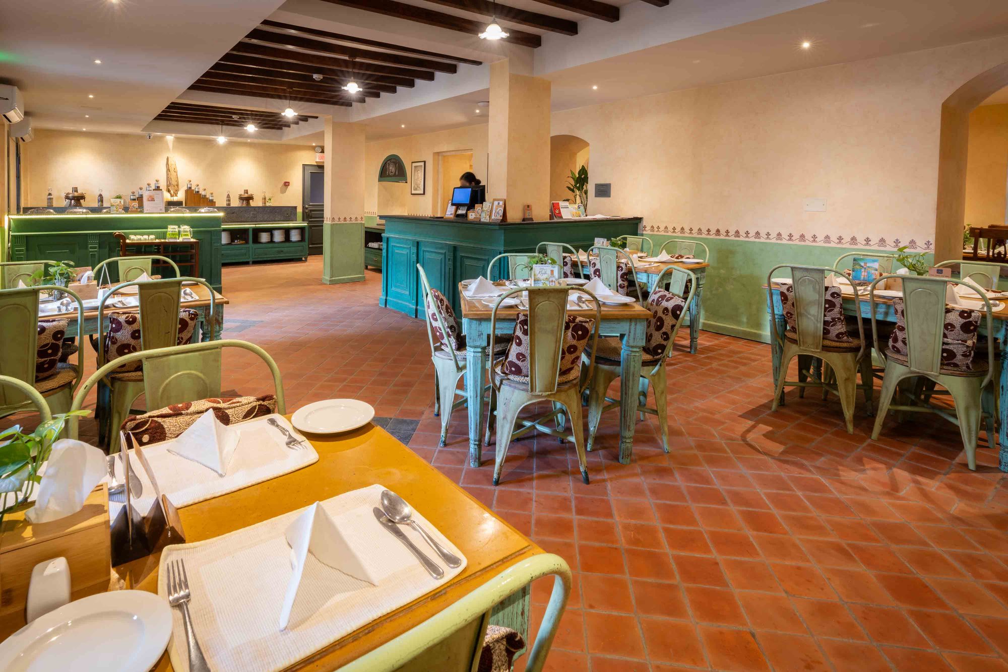 The colonial retro-style indoor dining room at Chiya Pasal