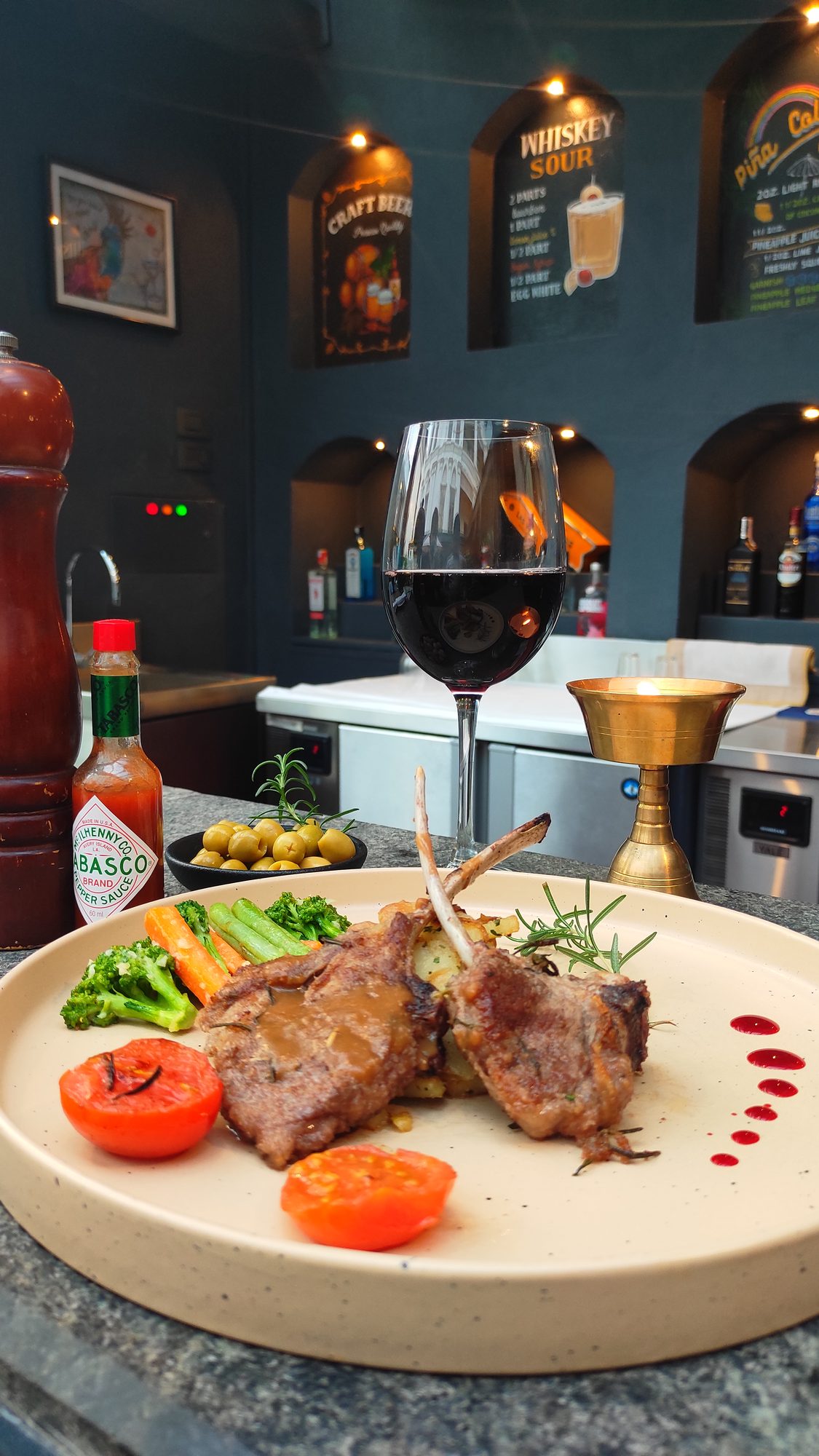 Lamb chops at Nepali Ghar Hotel