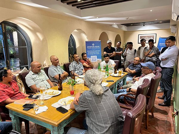 The Adventure Connect Kathmandu gathering at Chiya Pasal, Nepali Ghar Hotel
